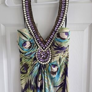 Roulette Multicolor Beaded Dress